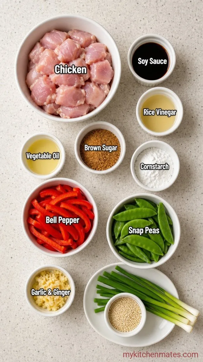 20-Minute Ginger Soy Chicken Thigh Stir Fry Ingredients