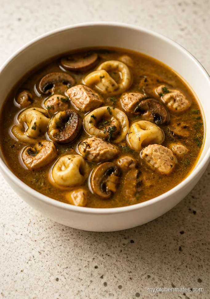 12 Chicken Tortellini Soup Recipes for Cozy One-Pot Dinners Chicken Tortellini Soup with Mushrooms and Thyme
