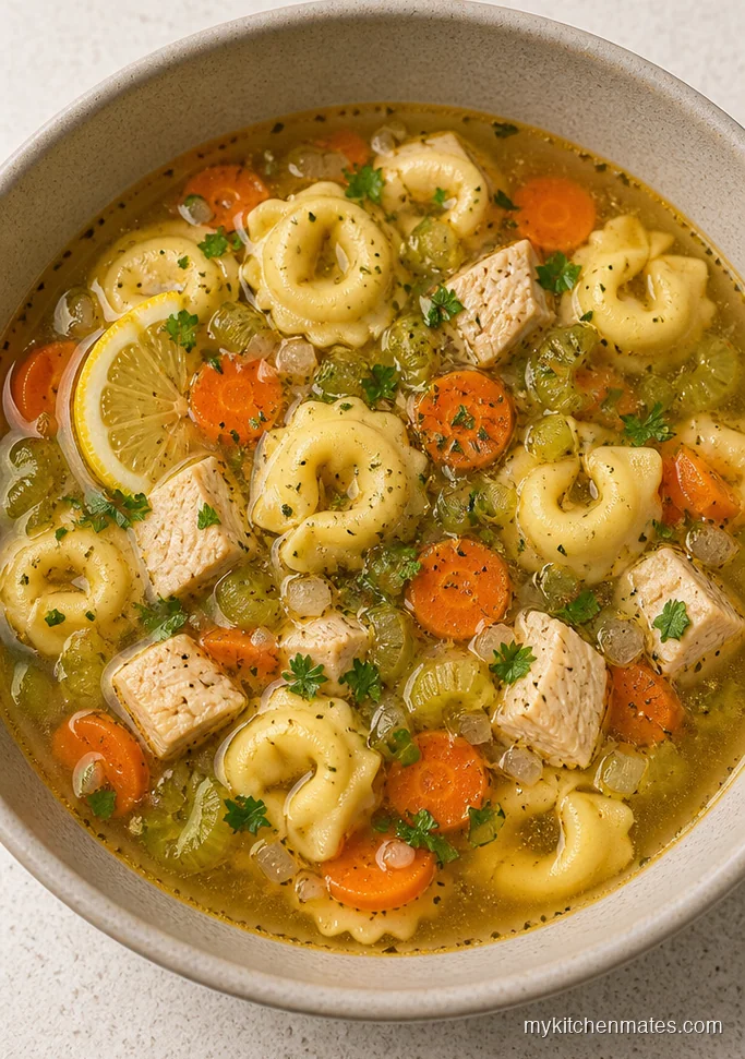 Chicken Tortellini Soup with Vegetables