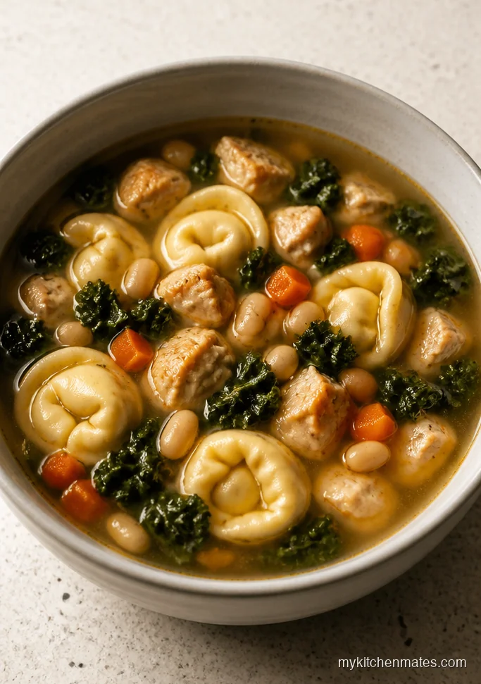 12 Chicken Tortellini Soup Recipes for Cozy One-Pot Dinners Chicken Tortellini Soup with White Beans and Kale