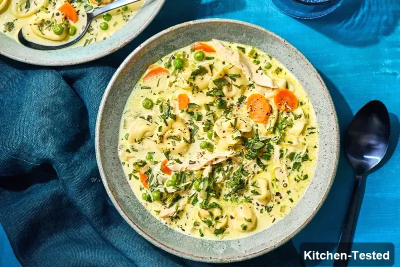 Comforting Chicken Tortellini Soup chicken tortellini soup
