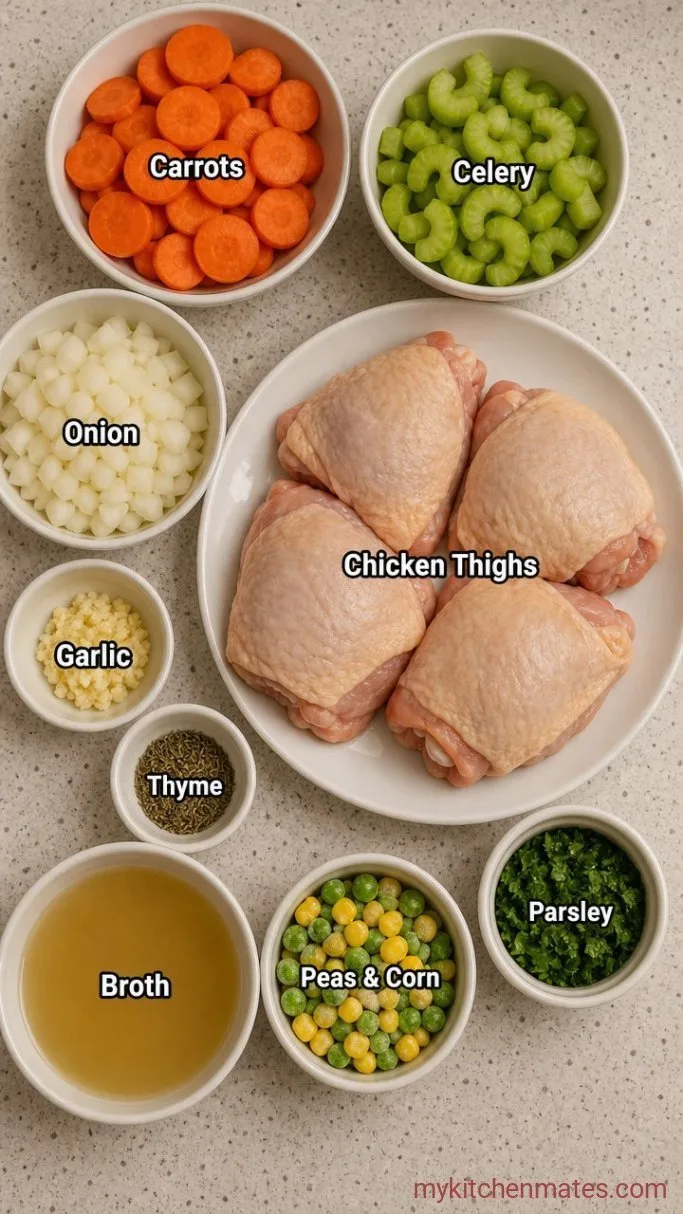 Weeknight Chicken Vegetable Soup Ingredients