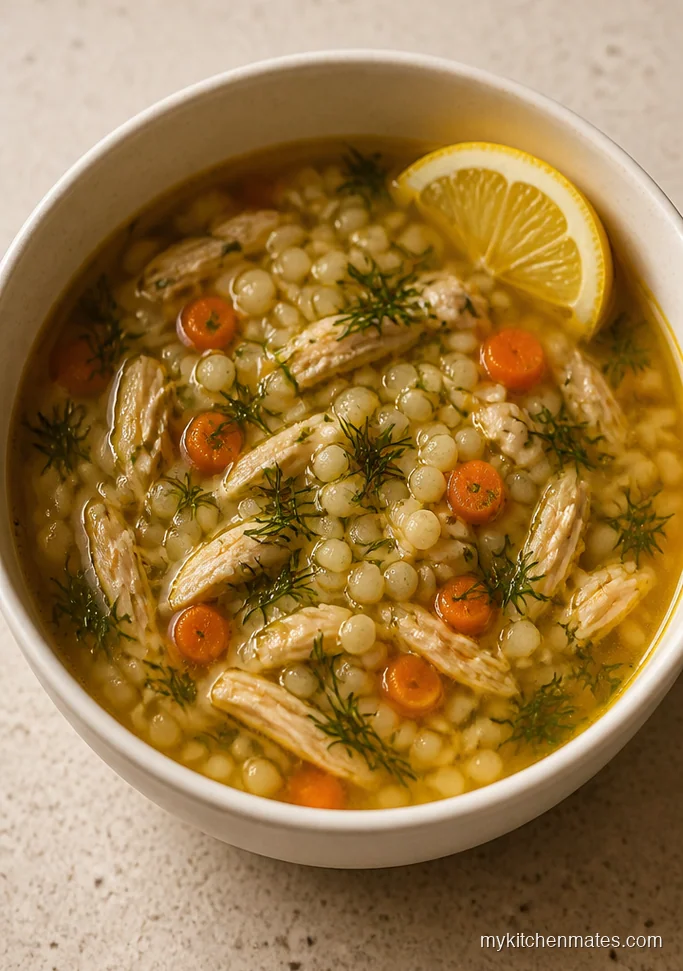 Chicken Vegetable Soup with Pearl Couscous