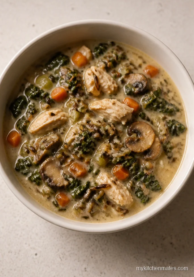 Chicken Wild Rice and Kale Soup