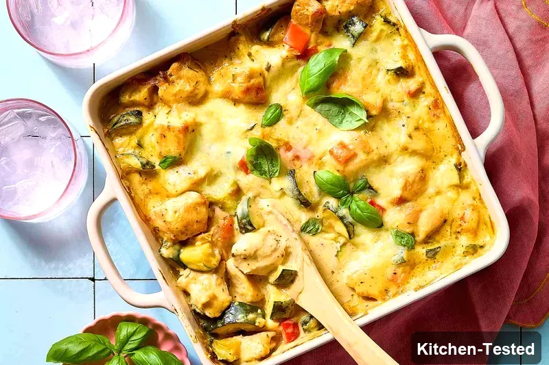 Creamy Chicken & Zucchini Casserole chicken zucchini casserole 1
