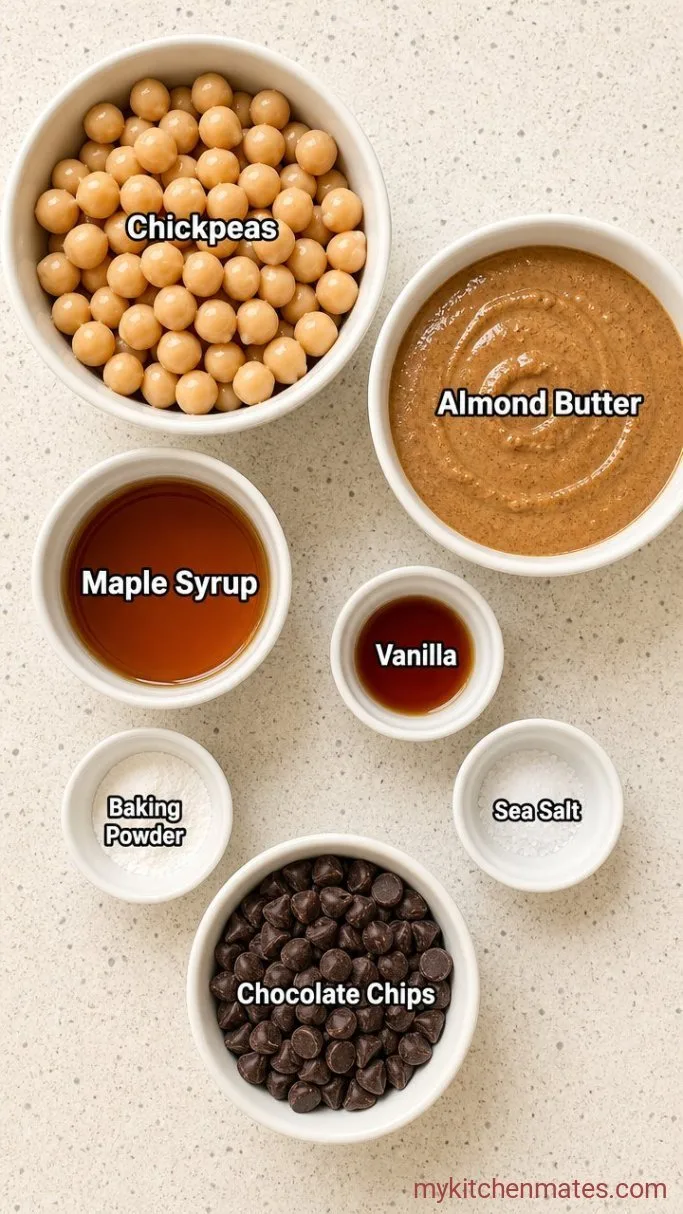 Chewy Flourless Chickpea Chocolate Chip Cookies Ingredients