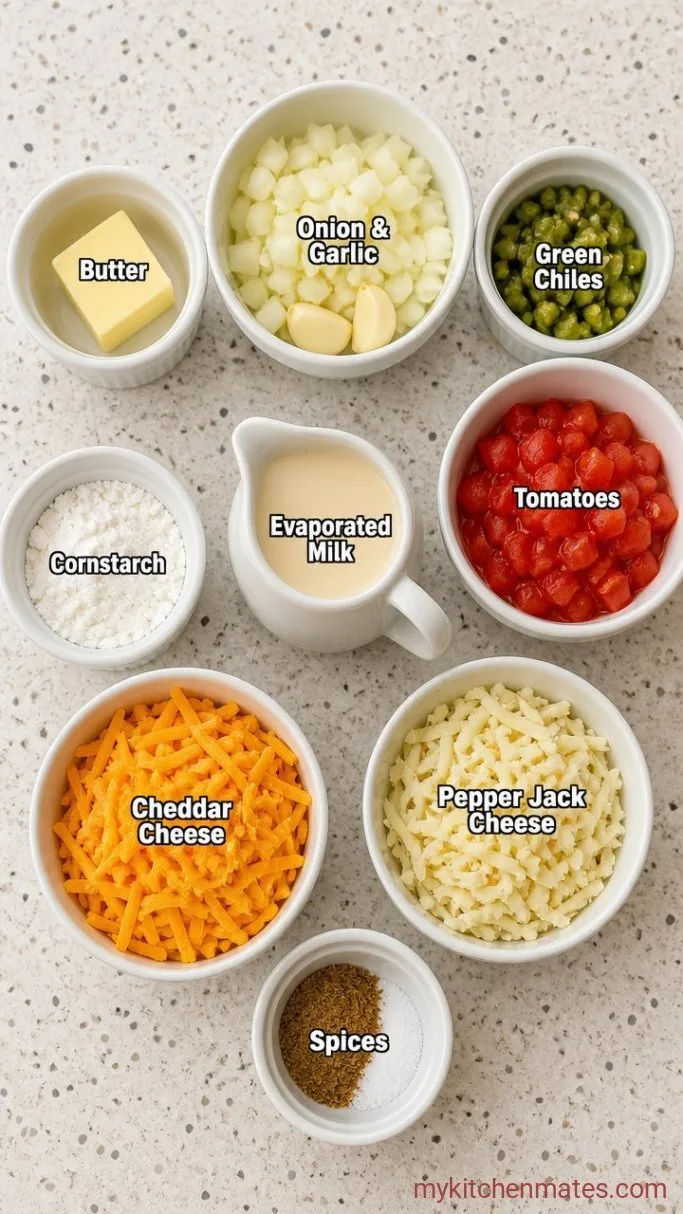 Stovetop Chili Con Queso Dip in 20 Minutes Ingredients