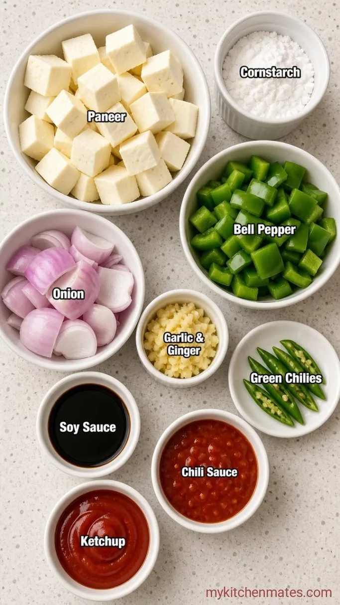 Crispy Chili Paneer (Restaurant-Style in 30 Minutes) Ingredients