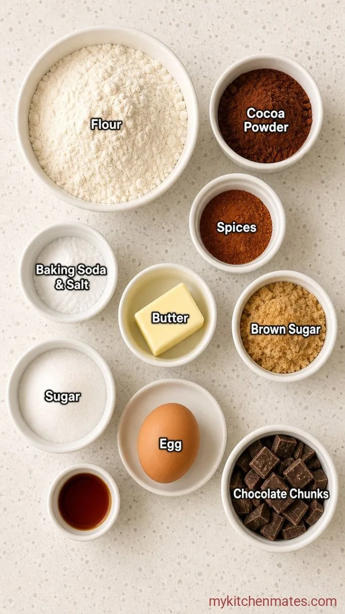 Spicy Chocolate Chili Pepper Cookies Ingredients