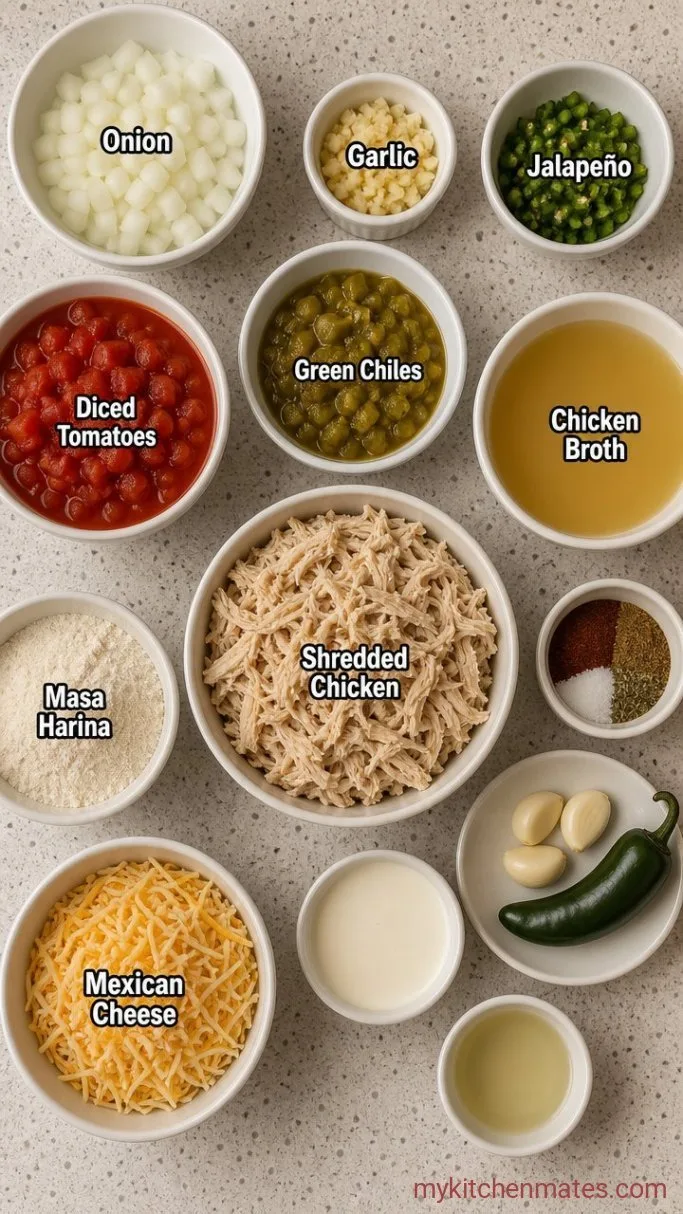 30-Minute Chili's Copycat Chicken Enchilada Soup Ingredients