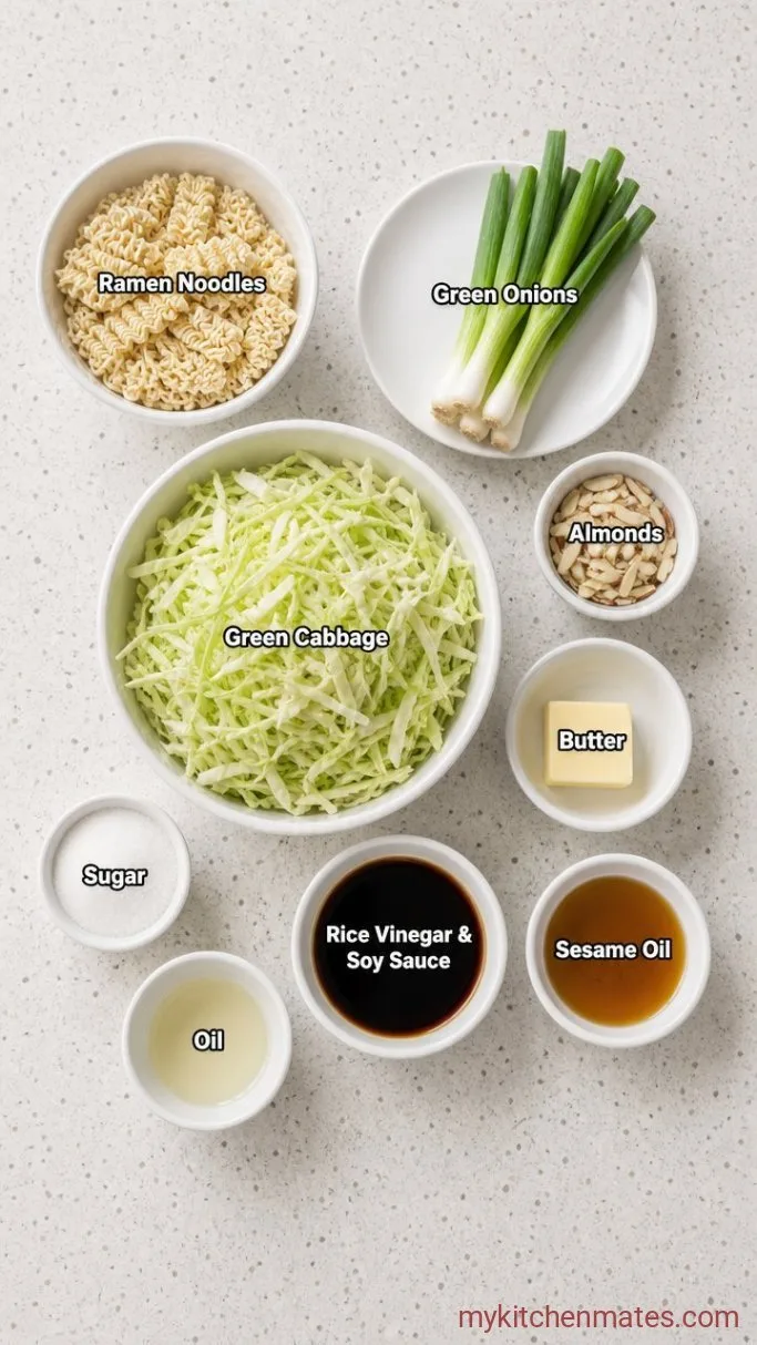 Quick Chinese Coleslaw with Crunchy Ramen Noodles Ingredients