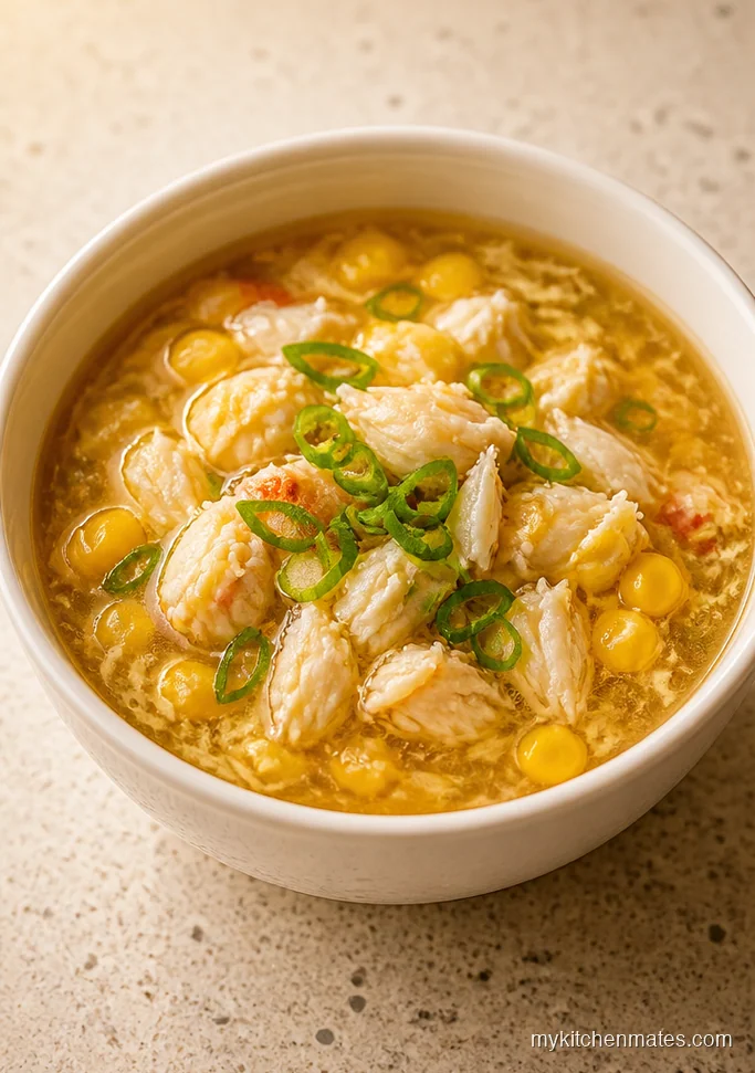 Chinese Corn Egg Drop Crab Soup
