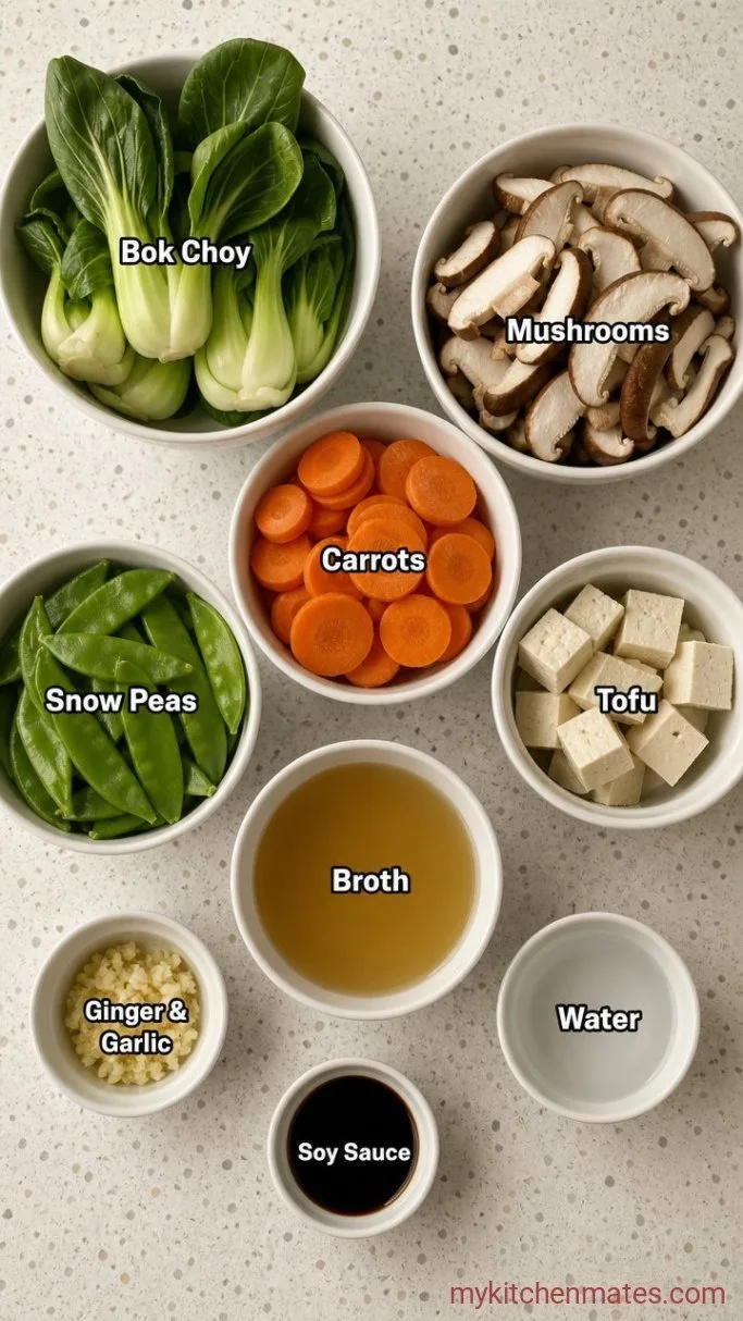 Simple Chinese Vegetable Soup (30 Minutes) Ingredients