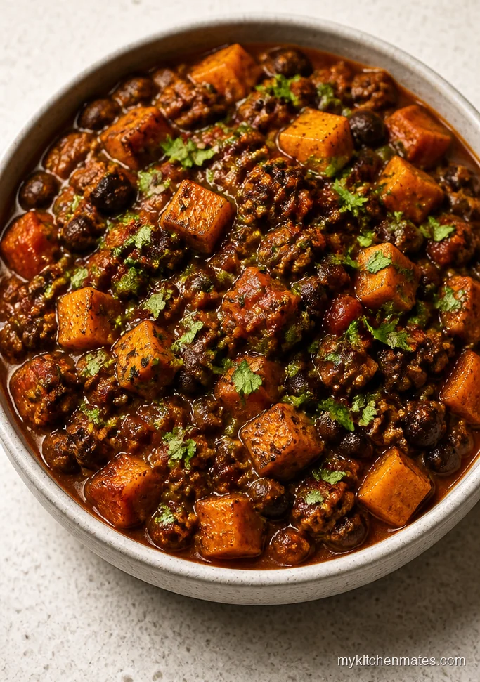 Chipotle Sweet Potato Beef Skillet