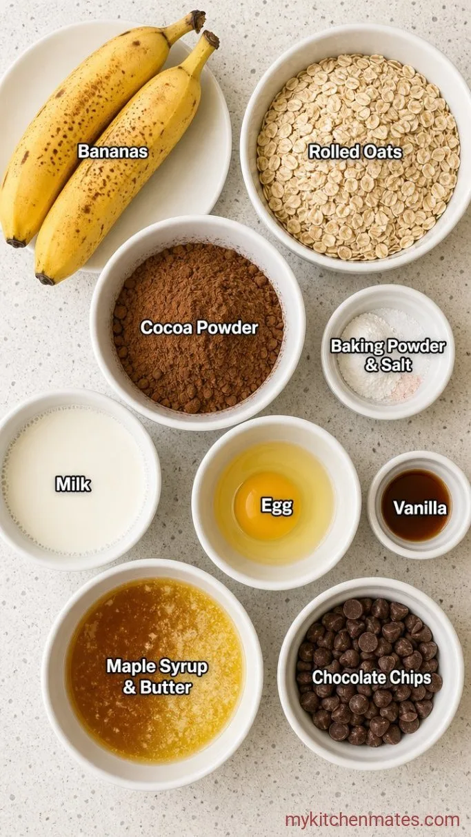 Chocolate Baked Oatmeal (It Tastes Like a Brownie for Breakfast) Ingredients