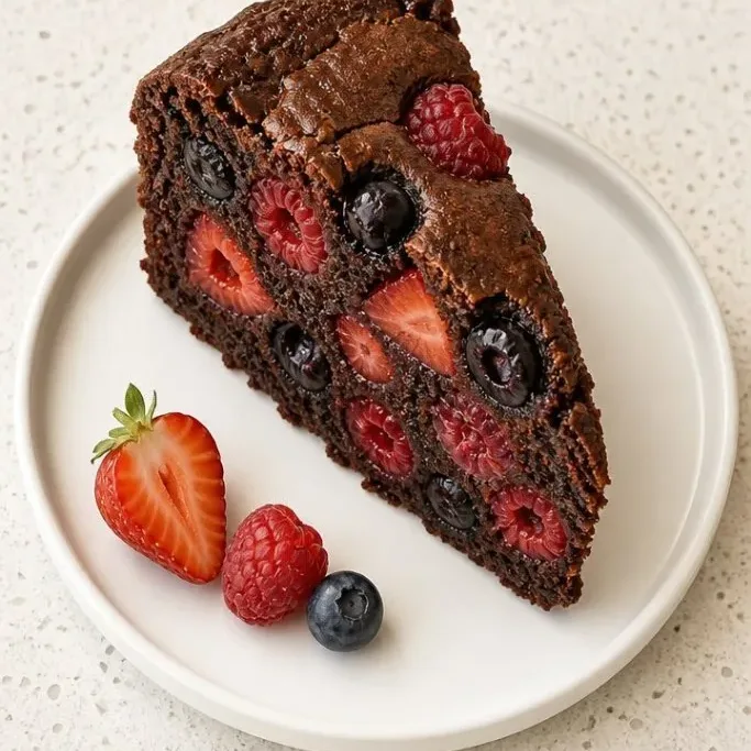 Moist Chocolate Berry Cake with Fresh Berries Chocolate Berry Cake