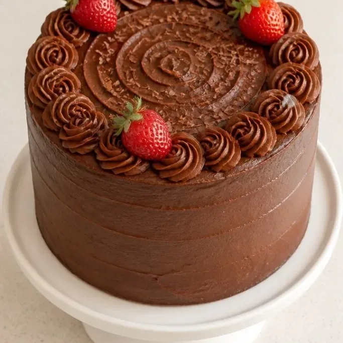 Chocolate Cake With Strawberry Filling