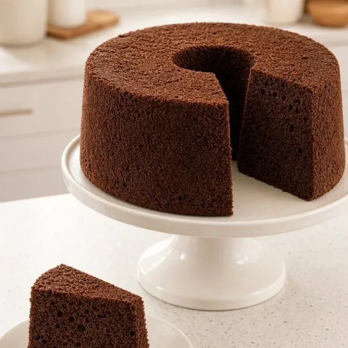 Fluffy Chocolate Chiffon Cake Chocolate Chiffon Cake