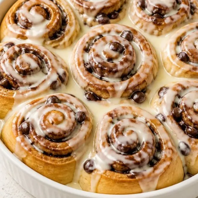 Soft Chocolate Chip Cinnamon Rolls with Cream Cheese Frosting Chocolate Chip Cinnamon Rolls