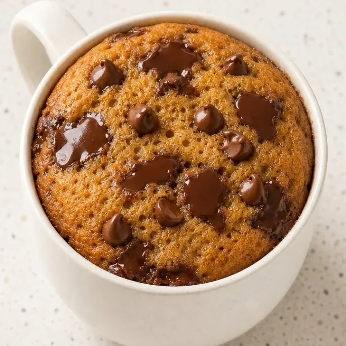 Gooey Chocolate Chip Mug Cake in 5 Minutes Chocolate Chip Mug Cake
