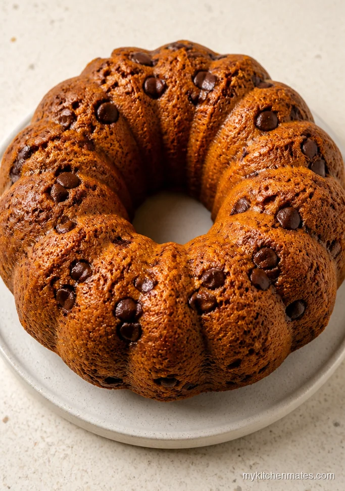 Chocolate Chip Pumpkin Bundt Cake
