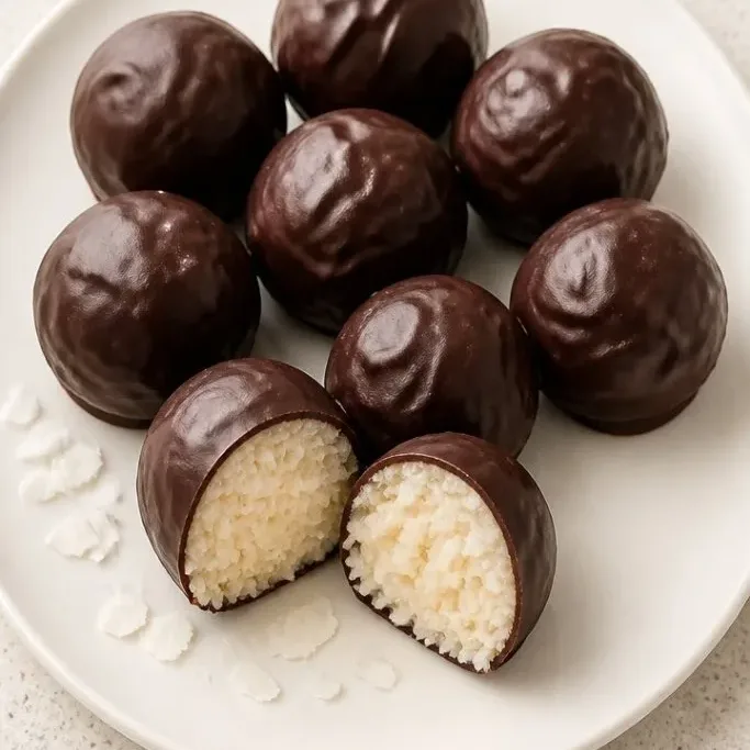 3-Ingredient No-Bake Chocolate Coconut Balls Chocolate Coconut Balls