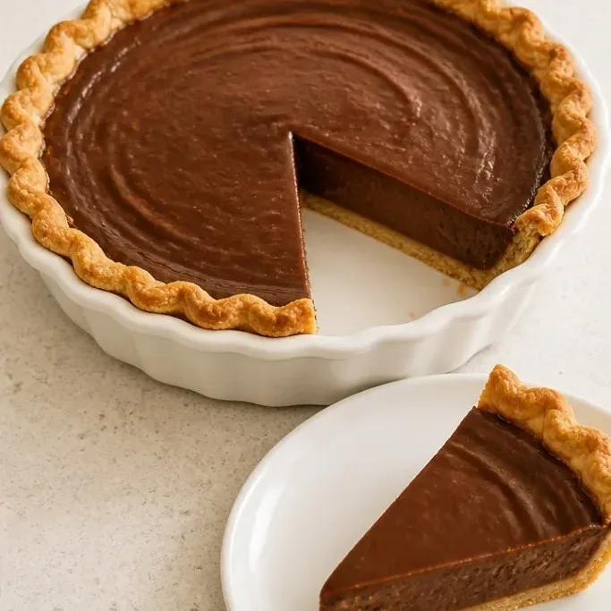 Silky Chocolate Custard Pie Chocolate Custard Pie