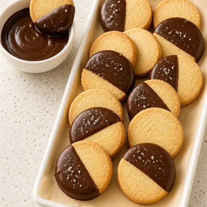 Easy Chocolate Dipped Shortbread Cookies Chocolate Dipped Shortbread Cookies