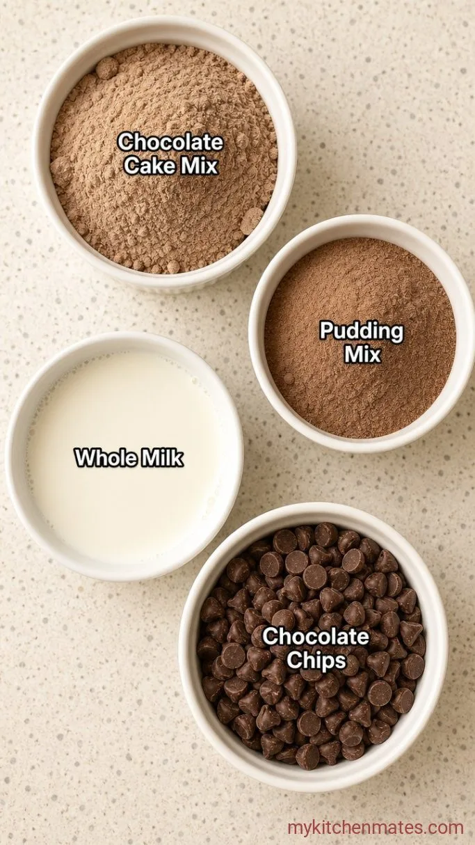 4-Ingredient Chocolate Dump Cake Ingredients