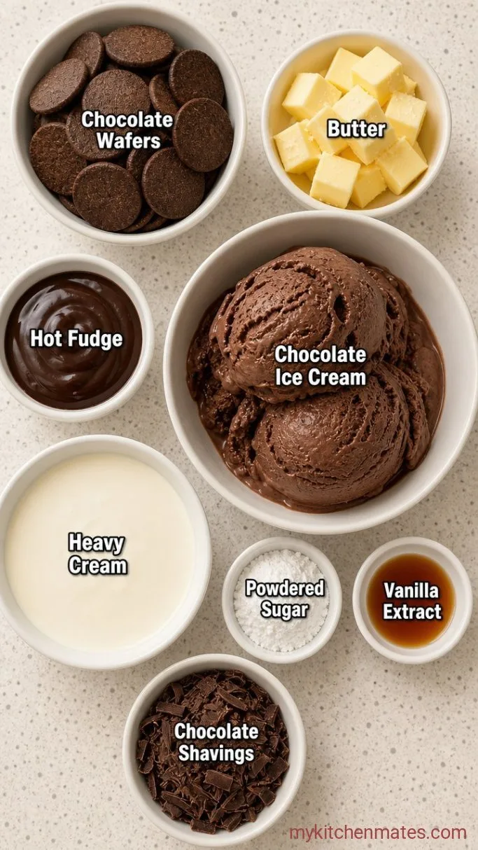 No-Bake Chocolate Ice Cream Cake Ingredients