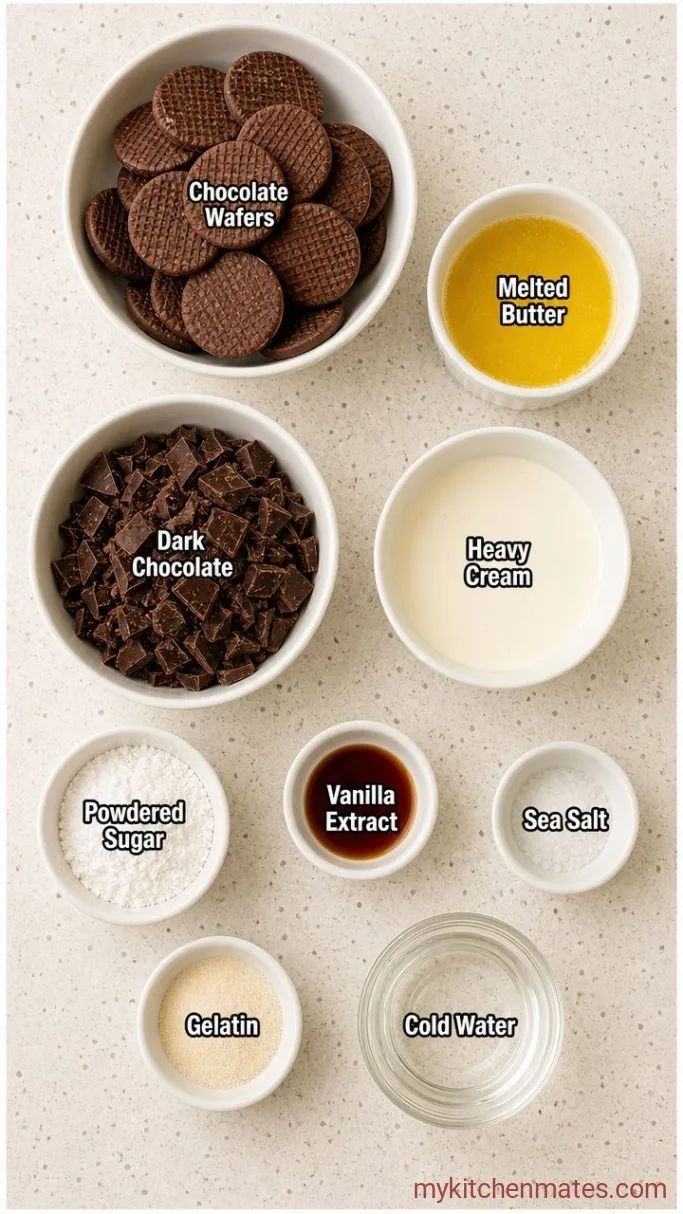 Rich, Silky No-Bake Chocolate Mousse Cake Ingredients