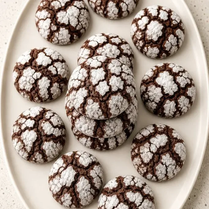 Soft and Fudgy Christmas Crinkle Cookies Christmas Crinkle Cookies