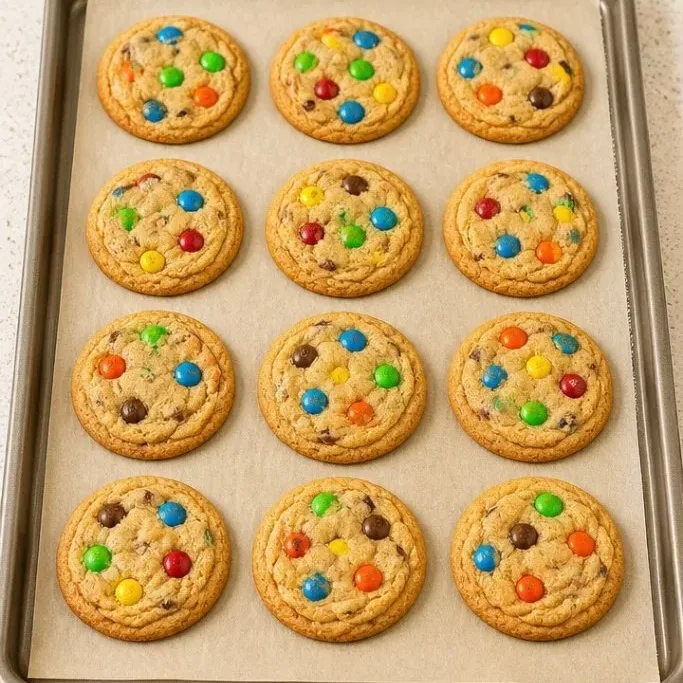 Soft and Chewy Christmas M&M Cookies Christmas M&M Cookies