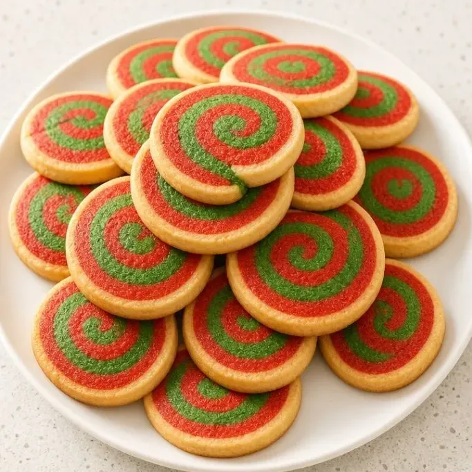 Red and Green Christmas Pinwheel Cookies Christmas Pinwheel Cookies