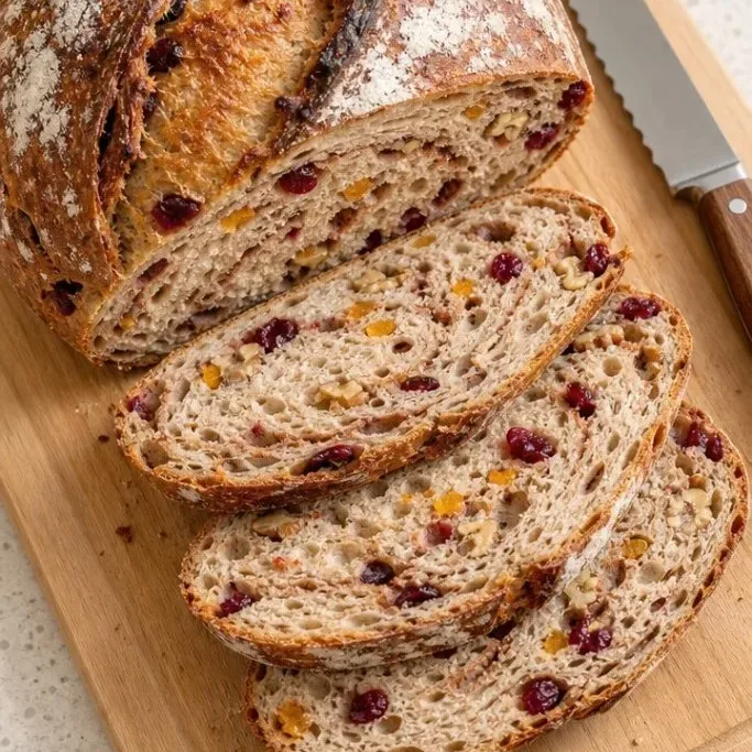 Christmas Sourdough Bread with Cranberries and Orange Christmas Sourdough Bread