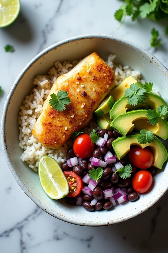 cilantro lime mahi mahi bowl