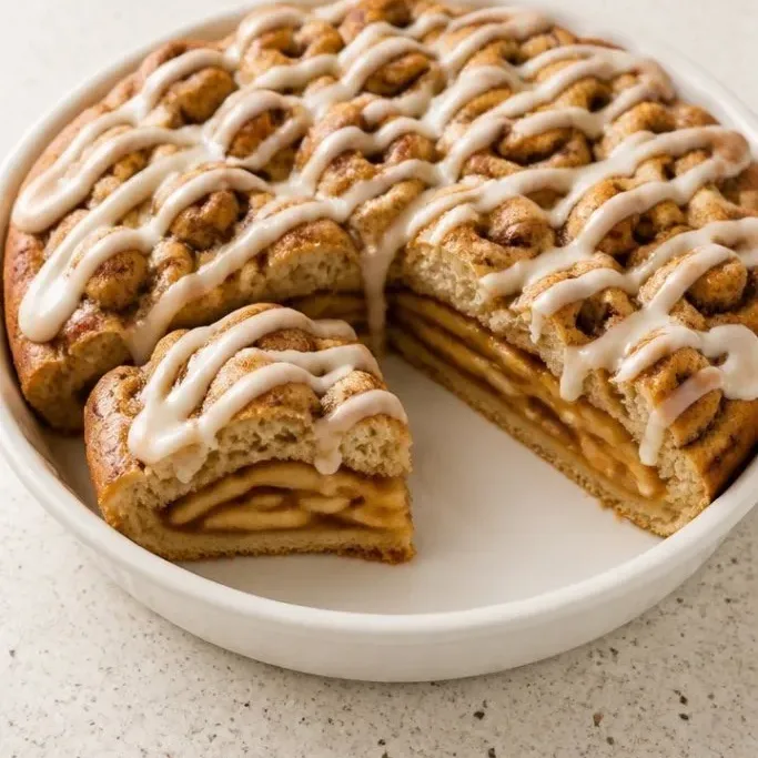 Cinnamon Roll Apple Pie