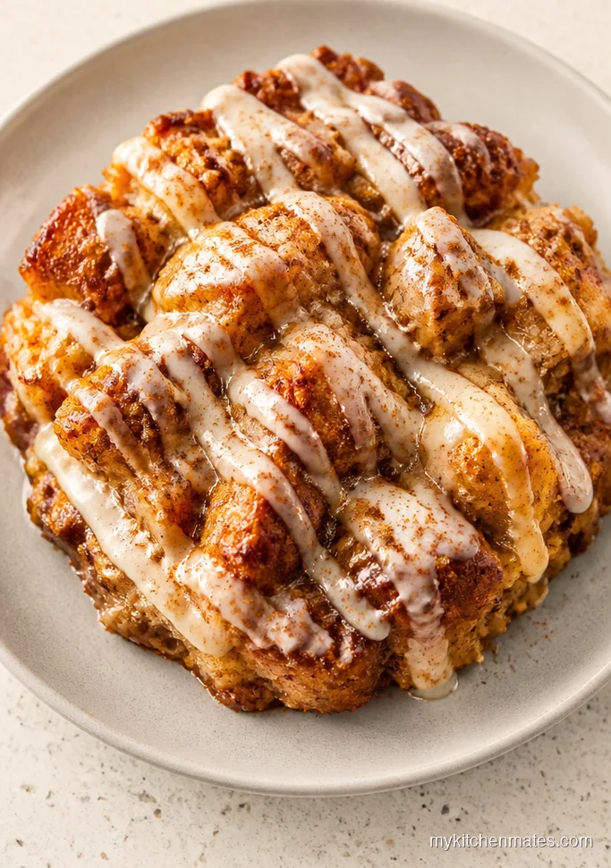 Cinnamon Roll Crockpot French Toast