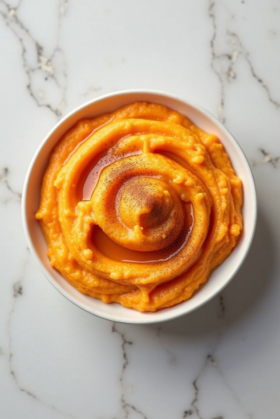 cinnamon flavored mashed sweet potatoes