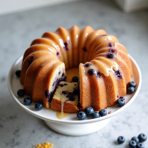 Citrus-Glazed Blueberry Pound Cake