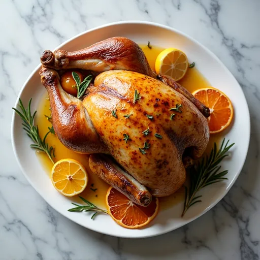 Citrus-Stuffed Herb Butter Chicken