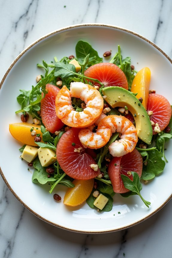 citrus lobster arugula salad