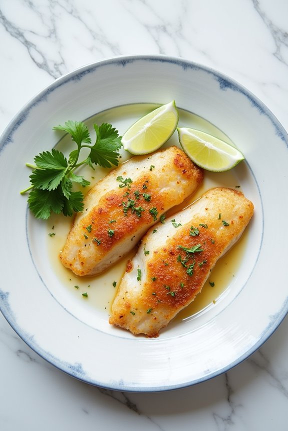 citrusy tilapia with cilantro