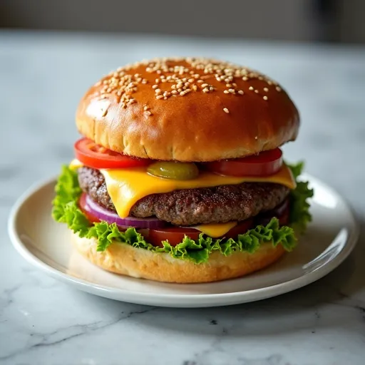 Classic All-American Cheeseburger with Secret Sauce