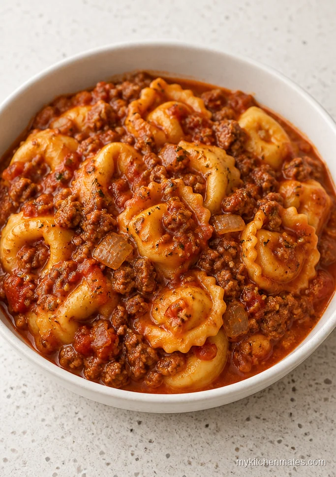 Classic Beef Meat Sauce Tortellini