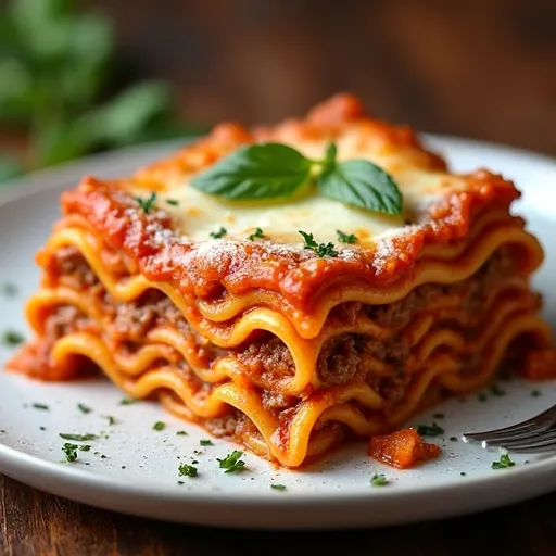 Classic Bolognese Layered Lasagna with Béchamel