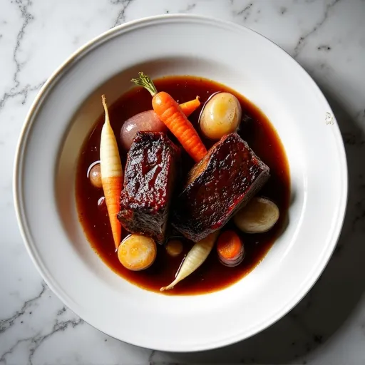 Classic Braised Beef Short Ribs with Root Vegetables