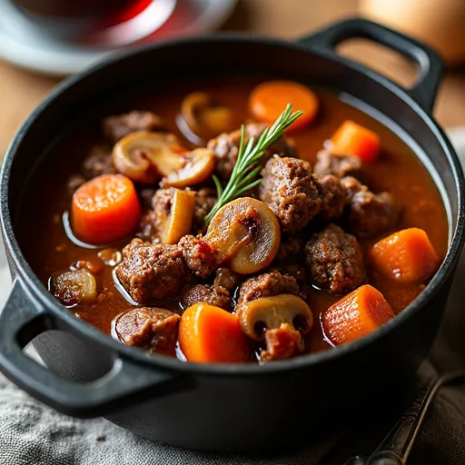 Classic Burgundy Beef Stew with Red Wine