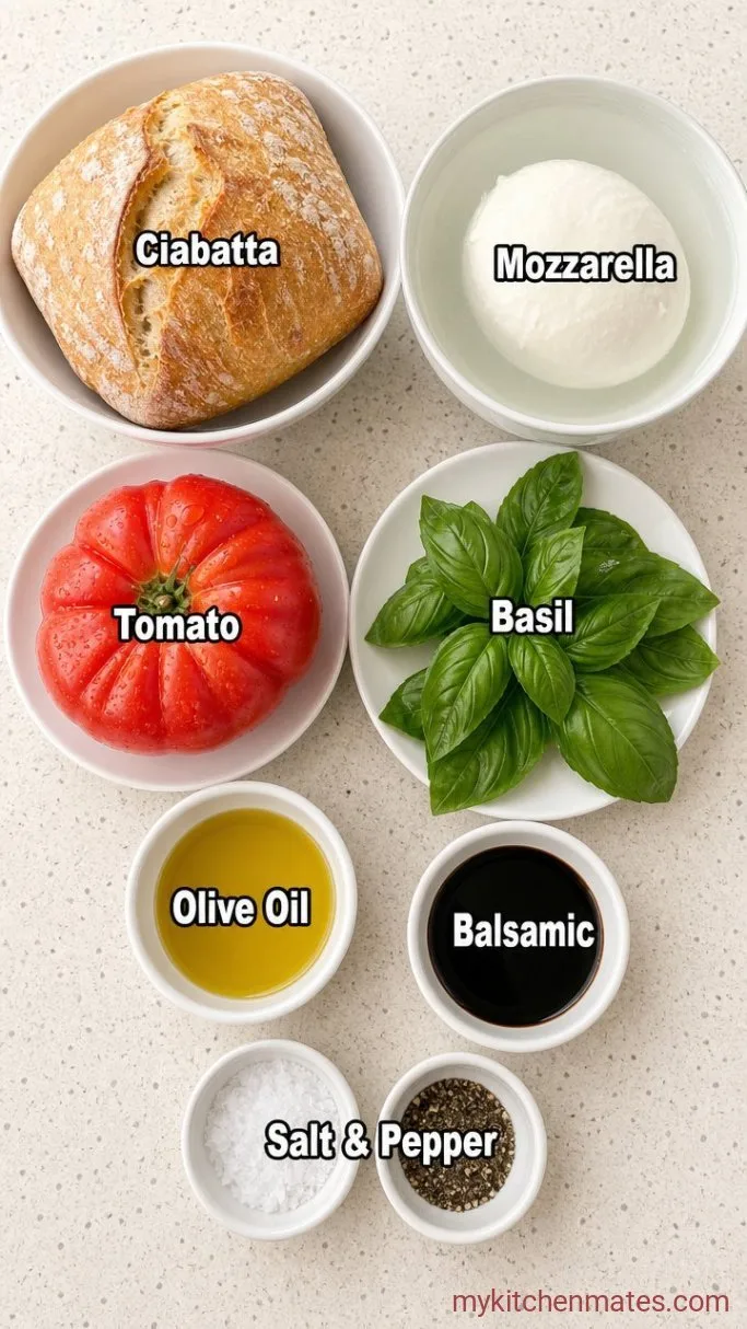 5-Minute Caprese Sandwich Ingredients