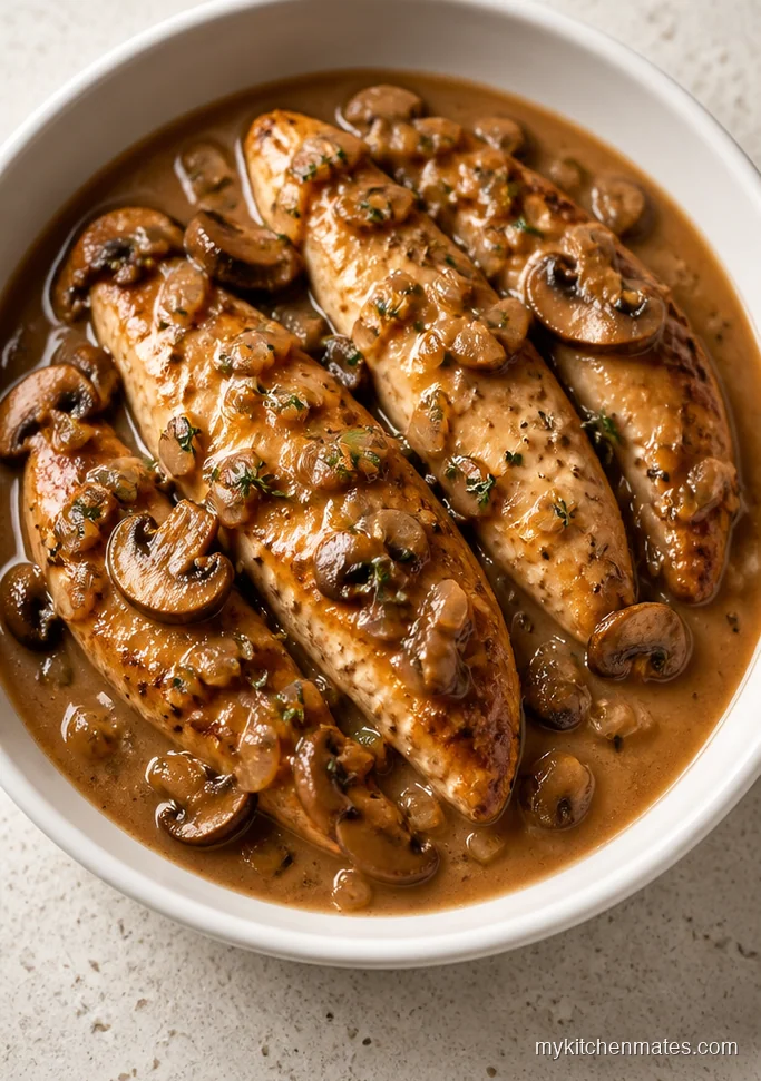 12 Chicken Tenderloin Crockpot Recipes with Sauces You'll Love Classic Chicken Tenderloins with Mushroom Gravy